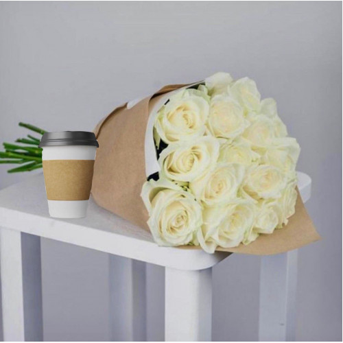Купить на заказ Кофе с цветами с доставкой в Темиртау